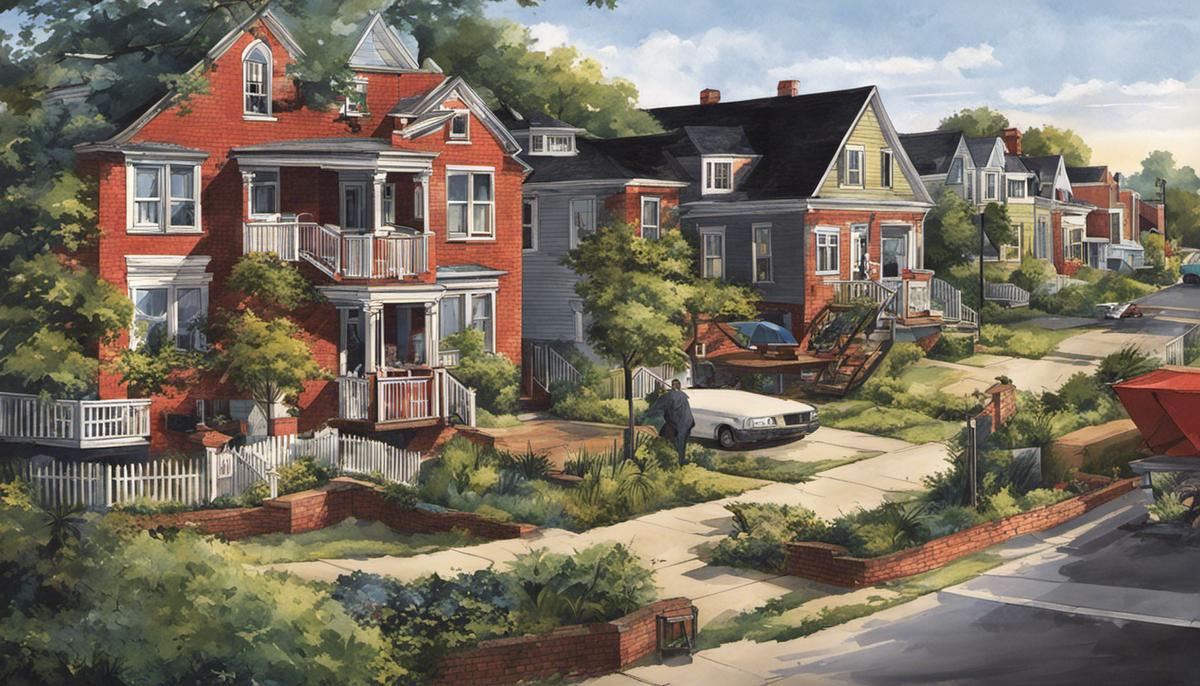 Illustration depicting the step-by-step process of eviction in Maryland.