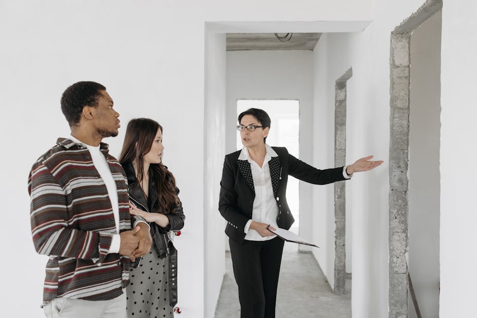 A realistic image of a landlord discussing rent collection with a former tenant's co-signer